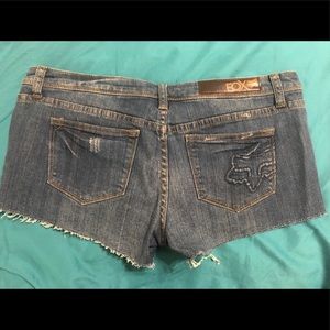 Fox Racing Cutoff Denim Shorts Size 7 / Waist 28